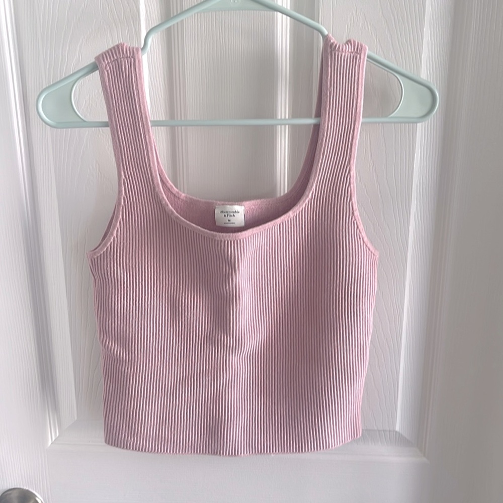 Abercrombie & Fitch Pink Ribbed Tank Top